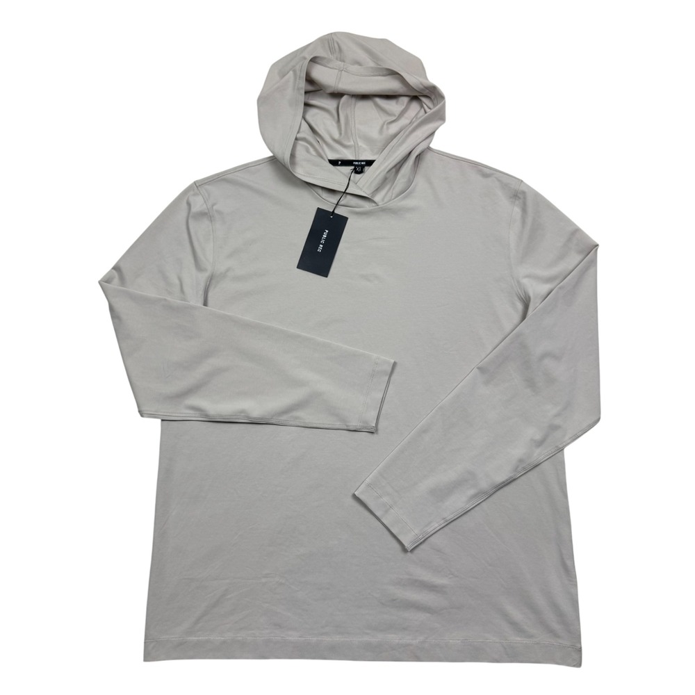 Public Rec Men's Go-To Hoodie Pima Cotton Lightweight Size XL Stone Beige